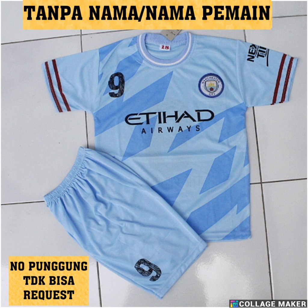 SETELAN BAJU BOLA ANAK MANC CITIY USIA 0-13THN