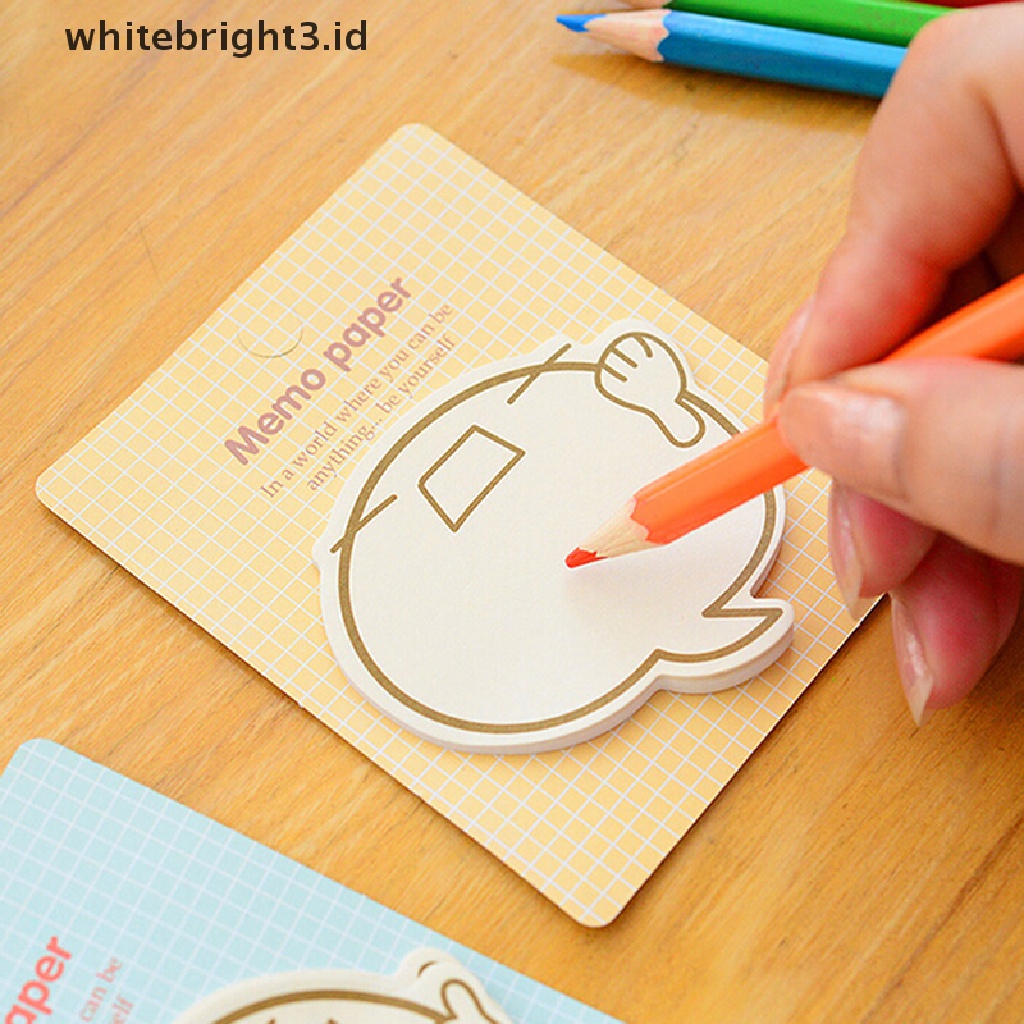 (whitebright3.id) 1pc Sticky Notes / Memo Pad Untuk Kantor 1pc Sticky Notesmemopost It Desain Kartun Lucu Imut Multi Warna Untuk Perlengkapan Kantorsekolah