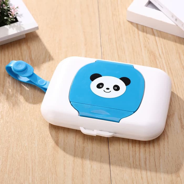 Tempat tissiu basah bayi travel wet tissiu holder panda