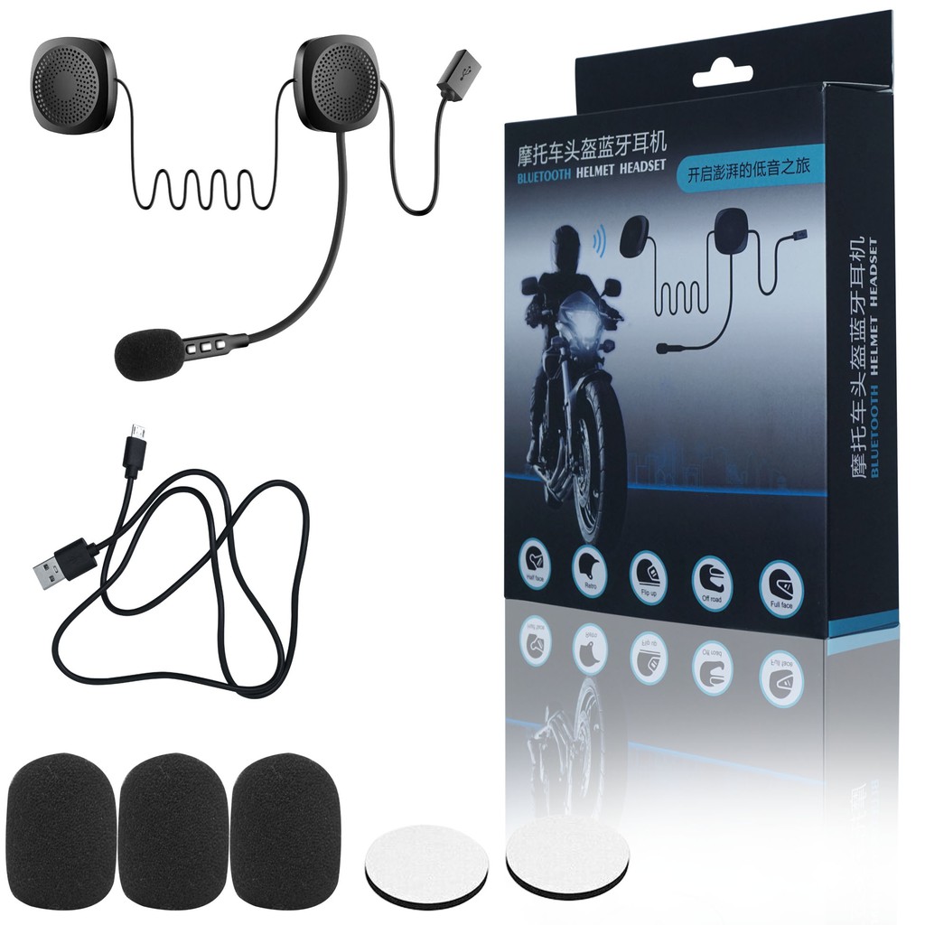 Bluetooth Helmet Headset For Bikers SUNMORi Headset Helm Bluetooth / HeadPhone Helm Bluetooth / Headset Helmet / Headphone Helmet with Microphone Music Wireless CaseSeller