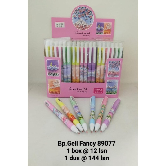 

Pen gel mekanik motif great artist isi 12 pc