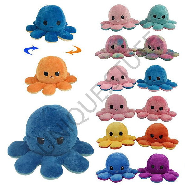 Reversible octopus boneka tik tok cumi boneka tik tok bolak balik