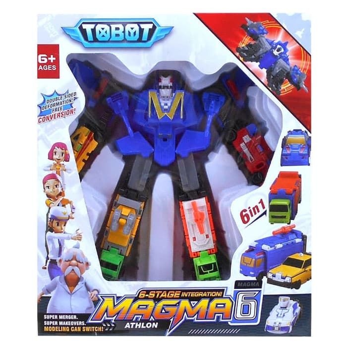 Tobot Mini Athlon MAGMA 6 B-Stage Integration 6 in 1 - Koleksi Anak MAINAN ROBOT MURAH