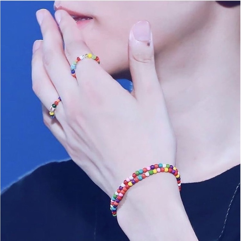 baekhyun bracelet and ring | gelang kpop | gelang manik korea