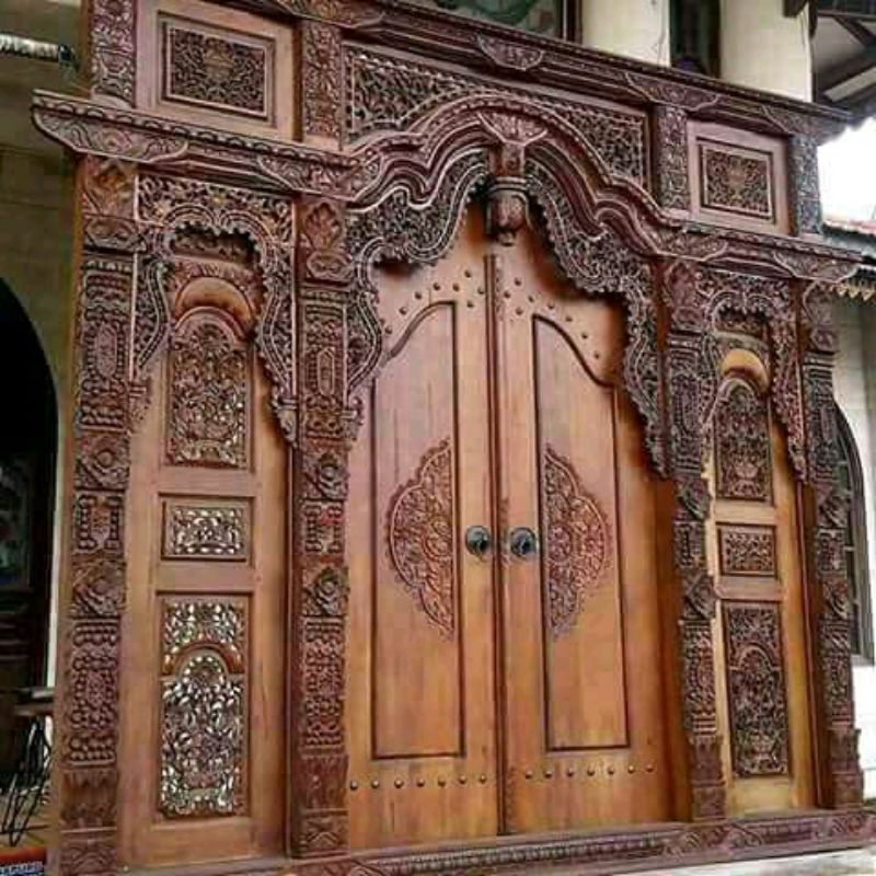 pintu gebyok ukir jepara/pintu ukir kayu jati mebel jepara