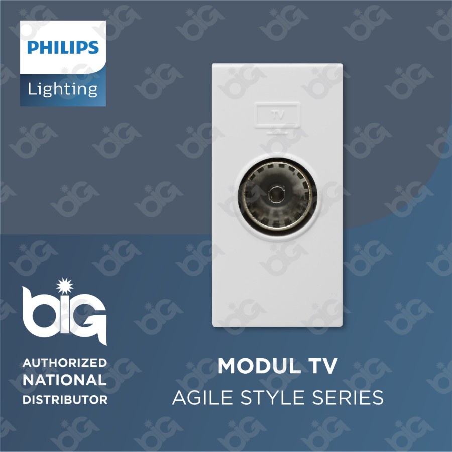 PHILIPS Agile Style 1M  TV Outlet Socket Antena Lubang Antena Inbow