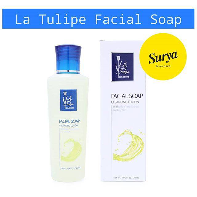 La Tulipe Facial Soap cleansing lotion with aloe vera for oily skin