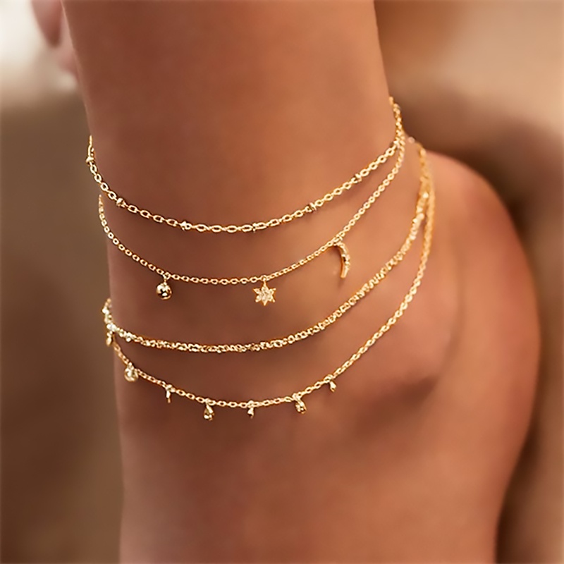 Gelang Kaki Rantai Gaya Bohemia Untuk Wanita