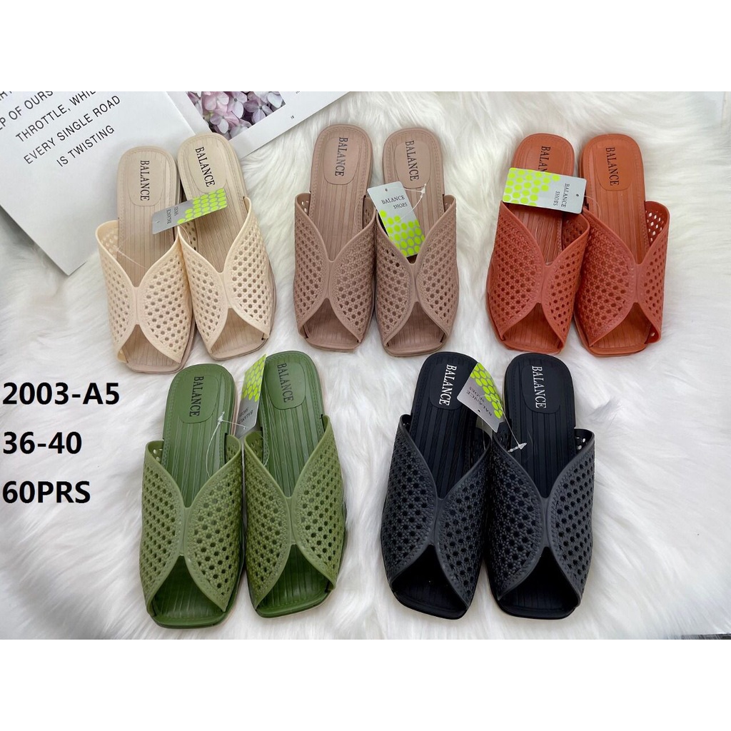 Sandal Wanita Heels Empuk Nyaman Ring Bunga Cod Anyam I1A2 Karet Bermerk Awet Anti Slip Premium Kepa