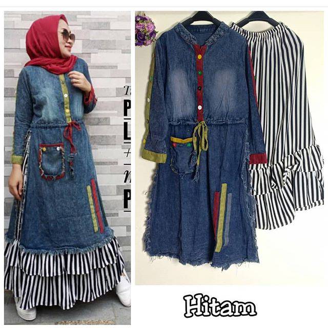 Setelan tunik levis & rok