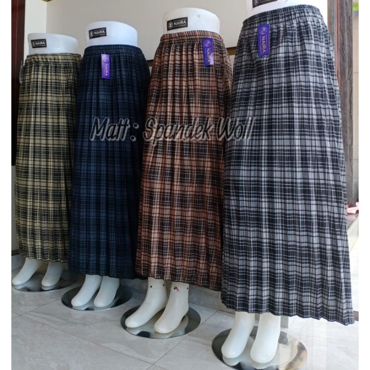 ROK PLISKET TARTAN JUMBO / ROK PLISKET KLOK MOTIF KOTAK KOTAK / ROK PLISKET MAYUNG