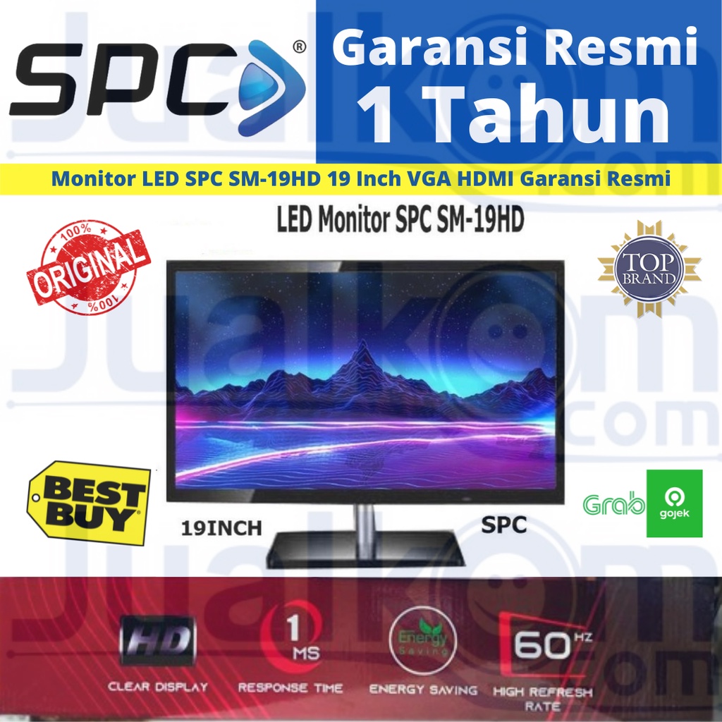 Monitor LED SPC SM-19HD 19 Inch VGA HDMI Garansi Resmi