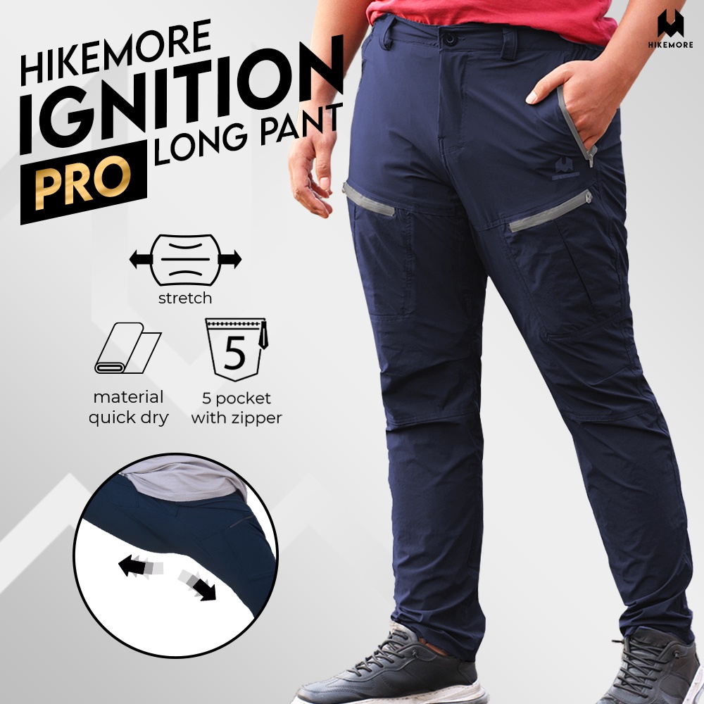 Hikemore Ignition Pro Celana Panjang Gunung Outdoor Cargo Quickdry Dry Fit Stretch Original