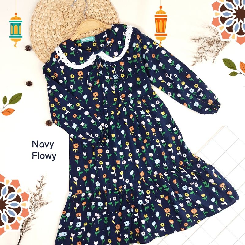 gamis bayi | gamis anak usia 1-10 thn rayon flowy lucu gamis anak shaqueena merk jump.inc