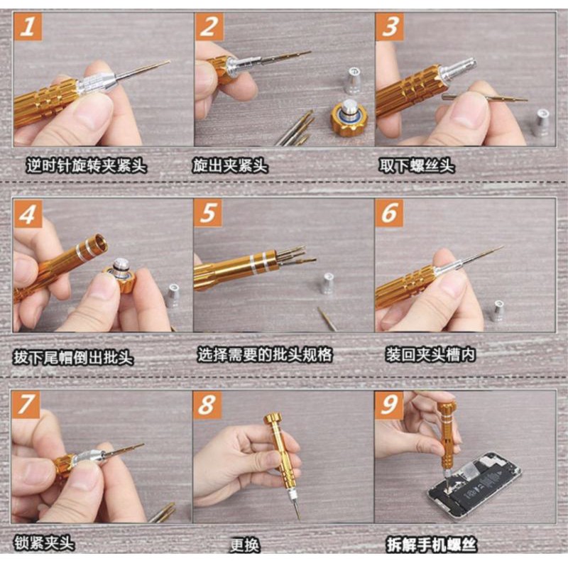 OBENG 5 in 1 BUAT SAMSUNG IPHONE XIAOMI BLACKBERRY ASUS NOKIA HP CINA LAINNYA