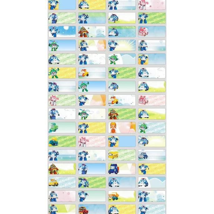 

New Robocar Poli Small Label Nama Waterproof Mobil Kartun Korea Cars Pink Segera Beli