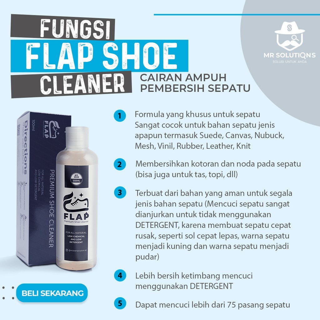 Cairan Pembersih Sepatu Sneakers Shoe Shoes Suede Cleaner Kit Sabun Cuci Perawatan Sepatu Putih SC8