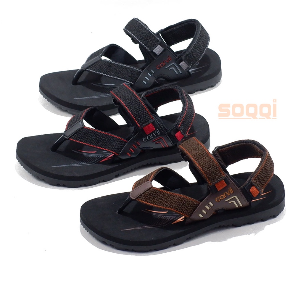 Sendal gunung pria jepit original sandal outdor hikking cowok laki-laki dewasa model japit casual slide karet branded Carvil Castro new rocket - severo adventur kwalitas import promo lebaran murah keren cod 38-44