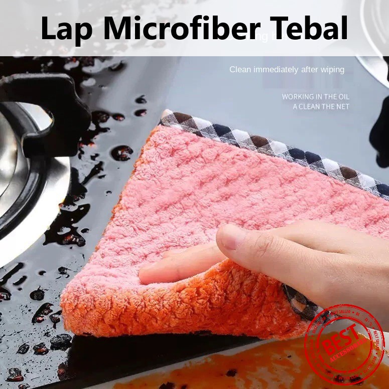 Lap Microfiber Serbaguna Tahan Panas Tebal 737