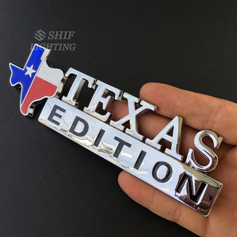 1 x Metal Texas EDTIION Car Auto Rear Side Fender Emblem Sticker Decal JEEP Tundra Tacoma Ford DODGE