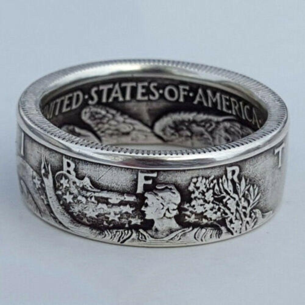Preva Vintage Alloy Rings Hot Mengumpulkan Perhiasan Handmade Morgan Ring