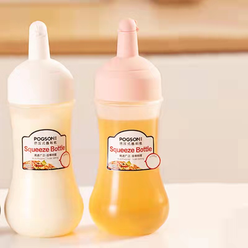 Cod☜☞ready Botol Saus Botol Minyak Botol Kecap Botol Mayonaise Saos Portable 280ml Bahan Plastik PP silikon lagilaku