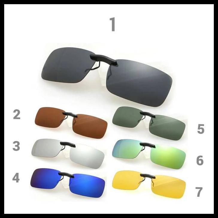 Jual Clip On Kacamata Polarized - Silver