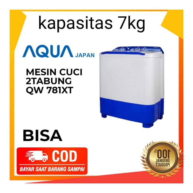 PROMO MESIN CUCI AQUA QW781XT  7KG HIJAB SERIES