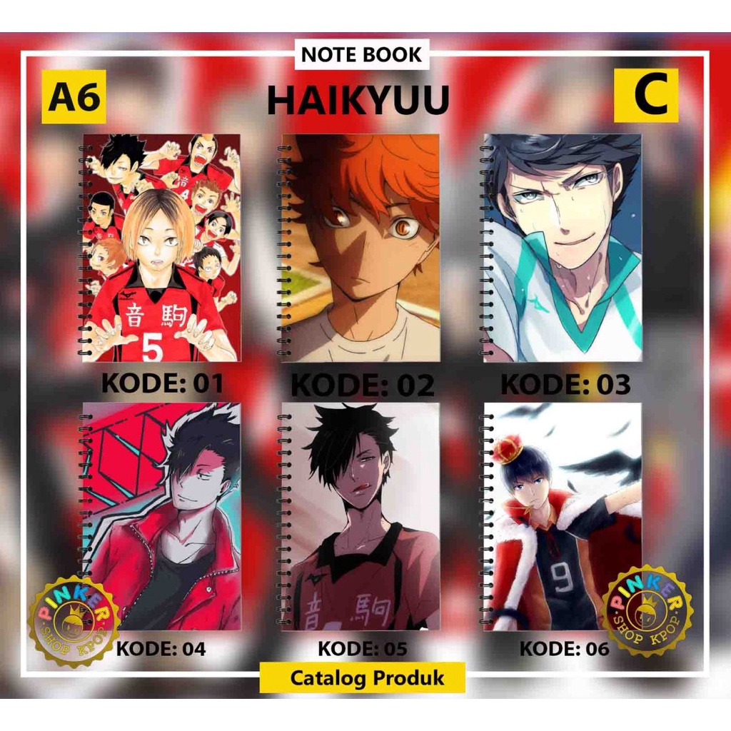 

Note/Notebook ANIME HAIKYUU SERI C A6 ISI 50 LEMBAR BUKU/NOTES