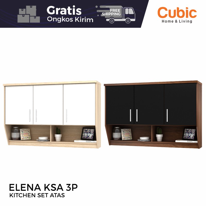 Cubic Kitchen Set 3 Pintu Minimalis Rak Atas Dapur 