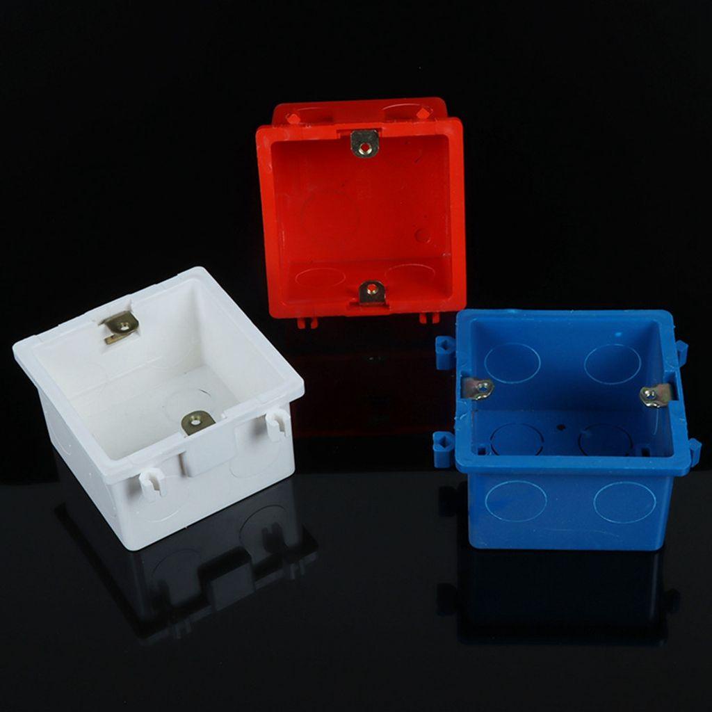 [Elegan] Kotak Simpang Saklar 4pcs Aman Bahan PVC Flame Retardant Flush Mount Thicken Junction Box