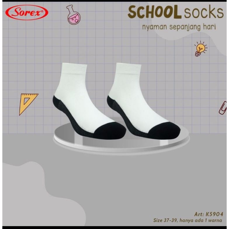 Kaos kaki anak sekolah Sorex K5904 uk sepatu37 - 39