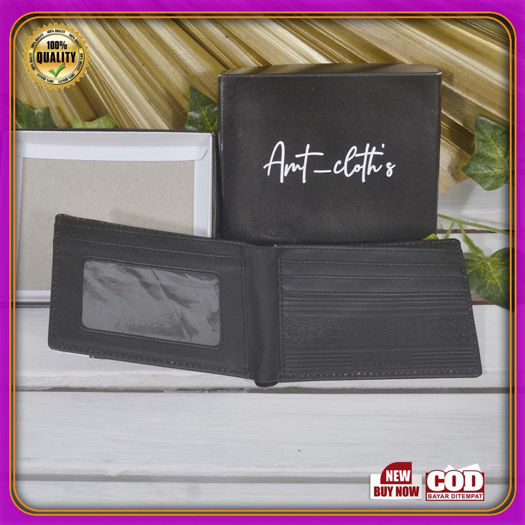 3.3 MEN SALE!! Dompet Pria + BOX Dompet Polos  best Quality COD