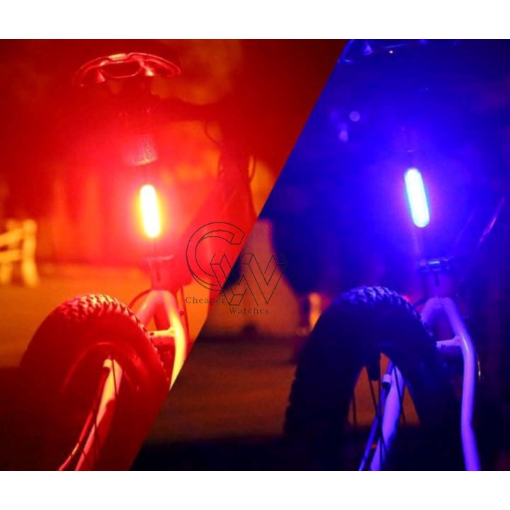 Cheaper-Lampu Sepeda Belakang 2 Warna Bike Light Super Terang USB Rechargealbe Head Light