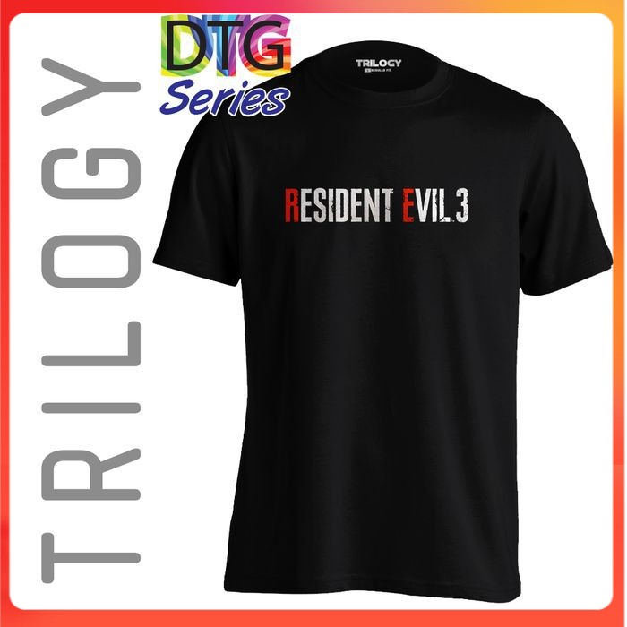 KAOS BAJU TSHIRT Kaos Premium - Resident Evil 3 Logo -  DTG 0249 - GAME KAOS DISTRO