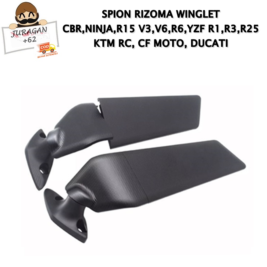 SPION RIZOMA WINGLET CBR NINJA R15 V3 V6 R6 YZF R1 R3 R25 KTM RC CF MOTO DUCATI NMAX XMAX