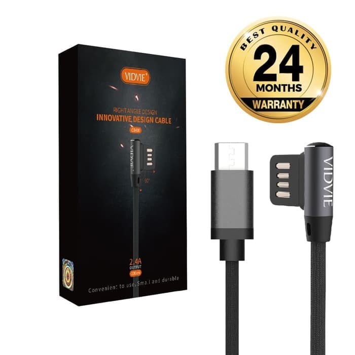 Cable Data VIDVIE Micro usb CB430 Fast Charging L shape - Kabel charge &amp; data micro