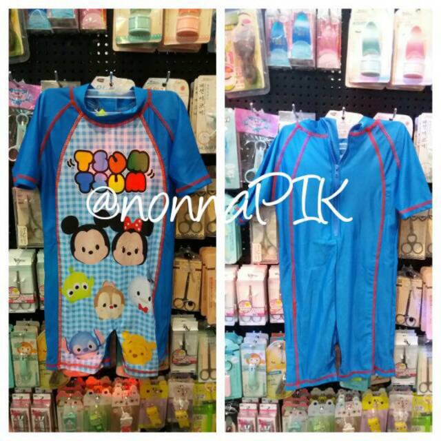 Baju Berenang Renang / Swim Suit model Kodok motif Tsum Tsum