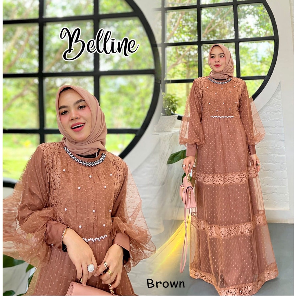 GAMIS PESTA NIKAHAN BELLINE DRESS MUSLIM BRUKAT