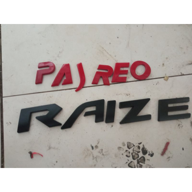 EMBLEM RAIZE LOGO RAIZE TULISAN RAIZE HITAM DOFF