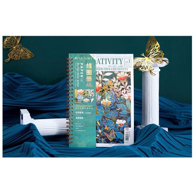 

Spring Night Spiral Ruled Notebook A5 - Buku Tulis Estetik - Notebook Aesthetic - Notebook Vintage