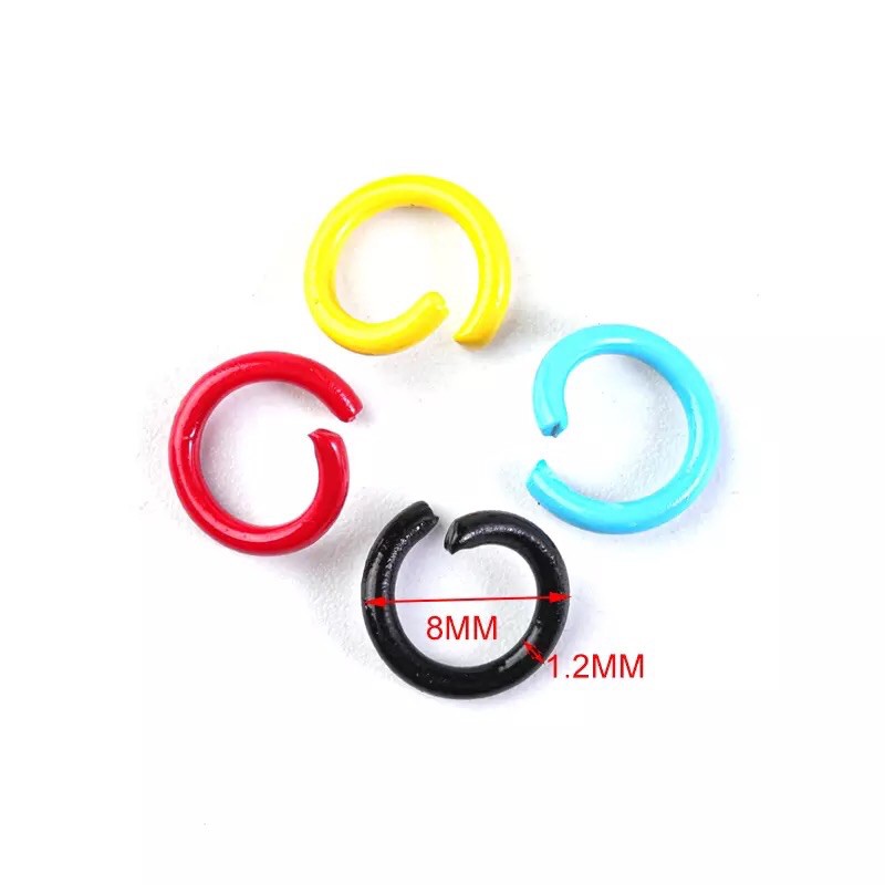 [1 pak 10pcs] Ring besi warna 8mm