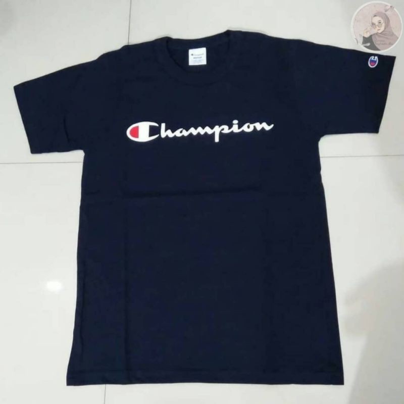 Kaos Champion Original Biru Navy