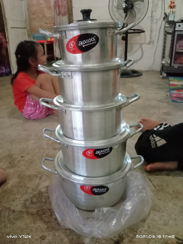 Panci Set Jawa Alumunium Isi 5pcs