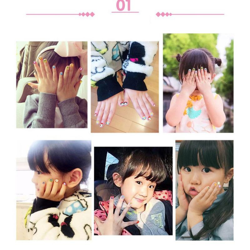 Stiker Kuku Anak Motif Kartun Lucu / Finger Nail Art