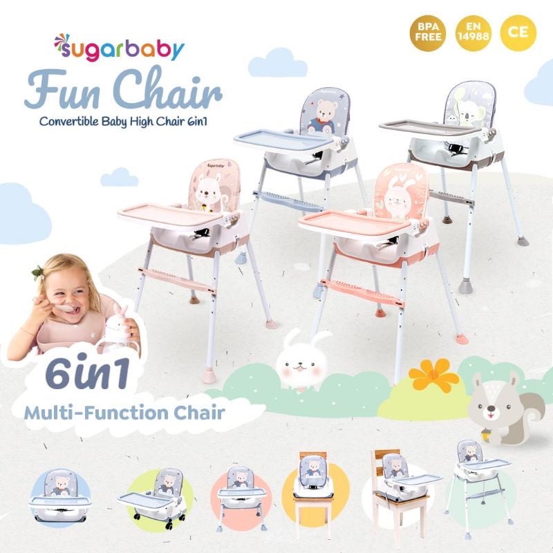 Sugar baby highchair- my chair | fun chair | klassic chair | kursi makan bayi | booster seat