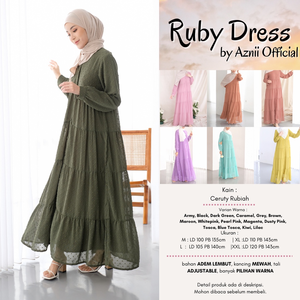 GAMIS RAMADHAN, Ruby Dress Earth Tone Series