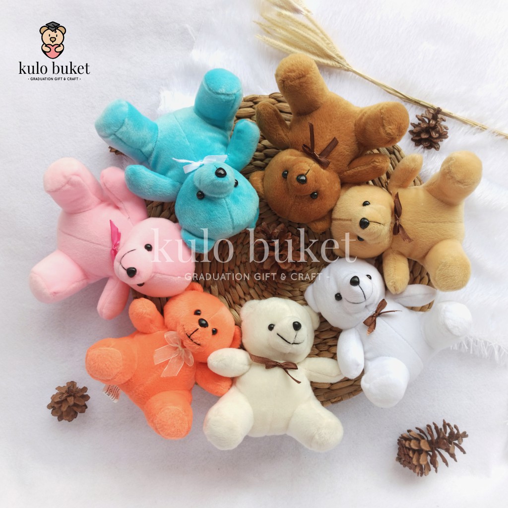 Boneka Beruang Teddy Bear 13CM /15 CM | Hadiah Wisuda Hampers Wisuda Surabaya | Kulo Buket
