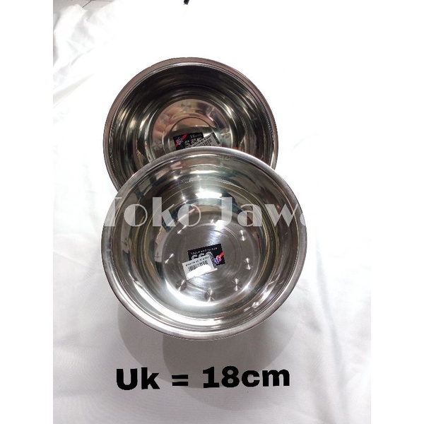 BASKOM MANGKUK STAINLESS STEEL 555  18CM