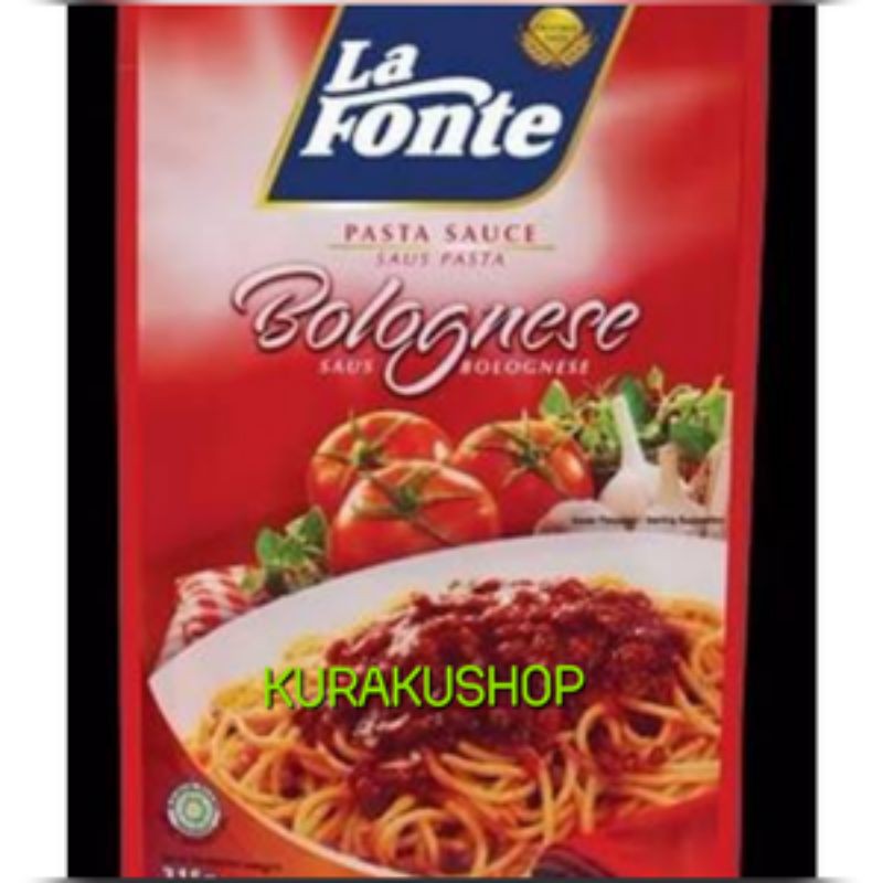 

SAUS PASTA LA FONTE BOLOGNESE 315 GRAM - PASTA SAUCE - SAUS BOLOGNESE